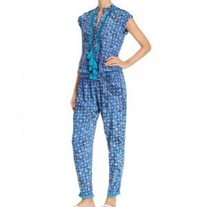 Poupette St. Barth Donna Printed Jumpsuit Blue